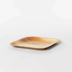 Juego De 10 Platos Hoja De Palma Eco 20x20cm