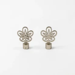 Juego De 2 Remates Camille D20 Plateado