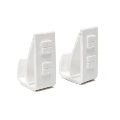 Juego De 2 Soportes Clip De Pvc Blanco