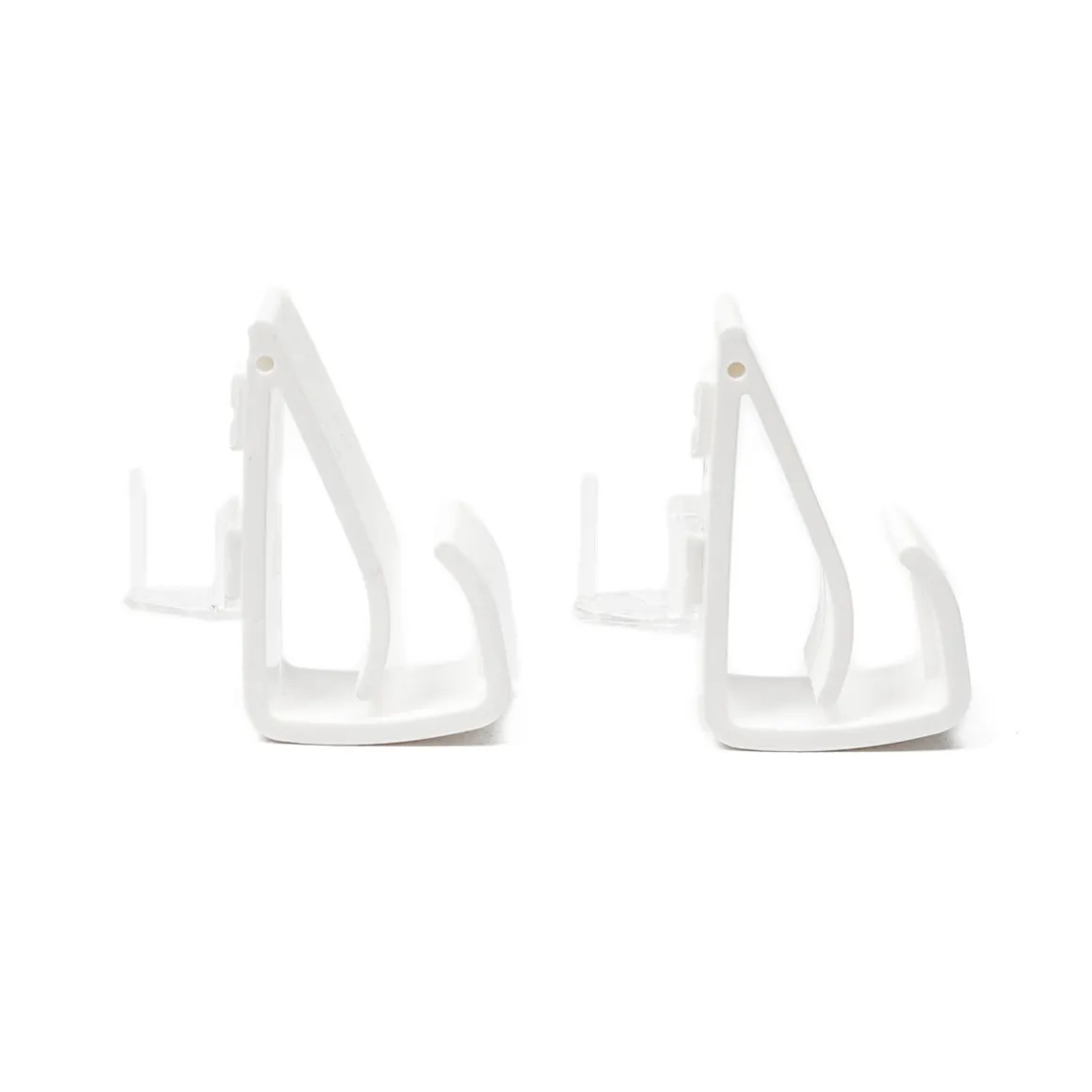 Juego De 2 Soportes Clip De Pvc Blanco
