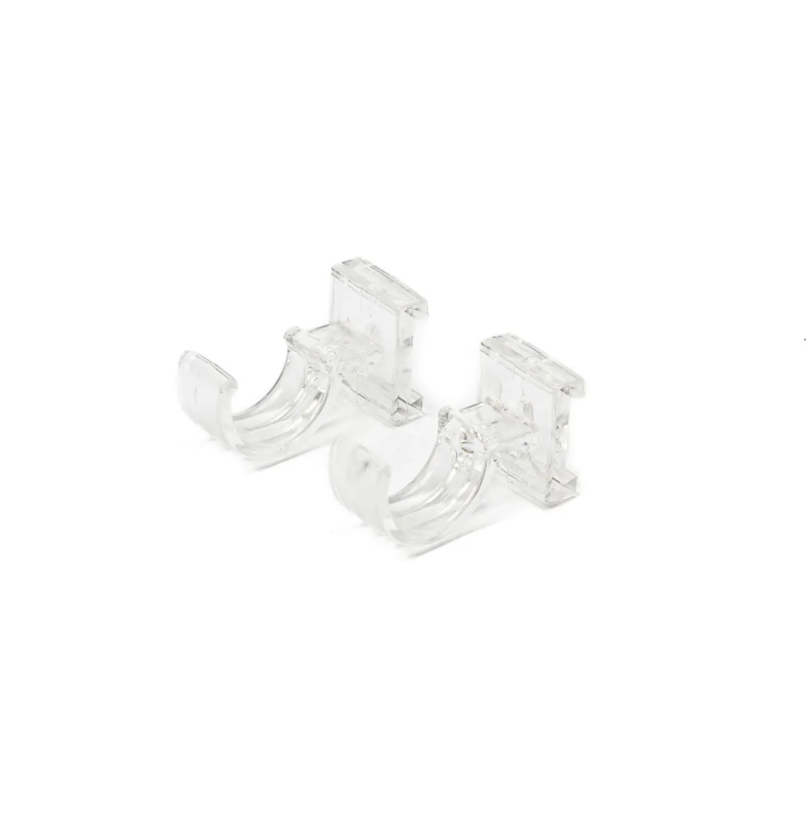 Juego De 2 Soportes Clip De Pvc Blanco