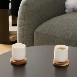 Juego de 4 tazas con base ELEGANCE 10cl