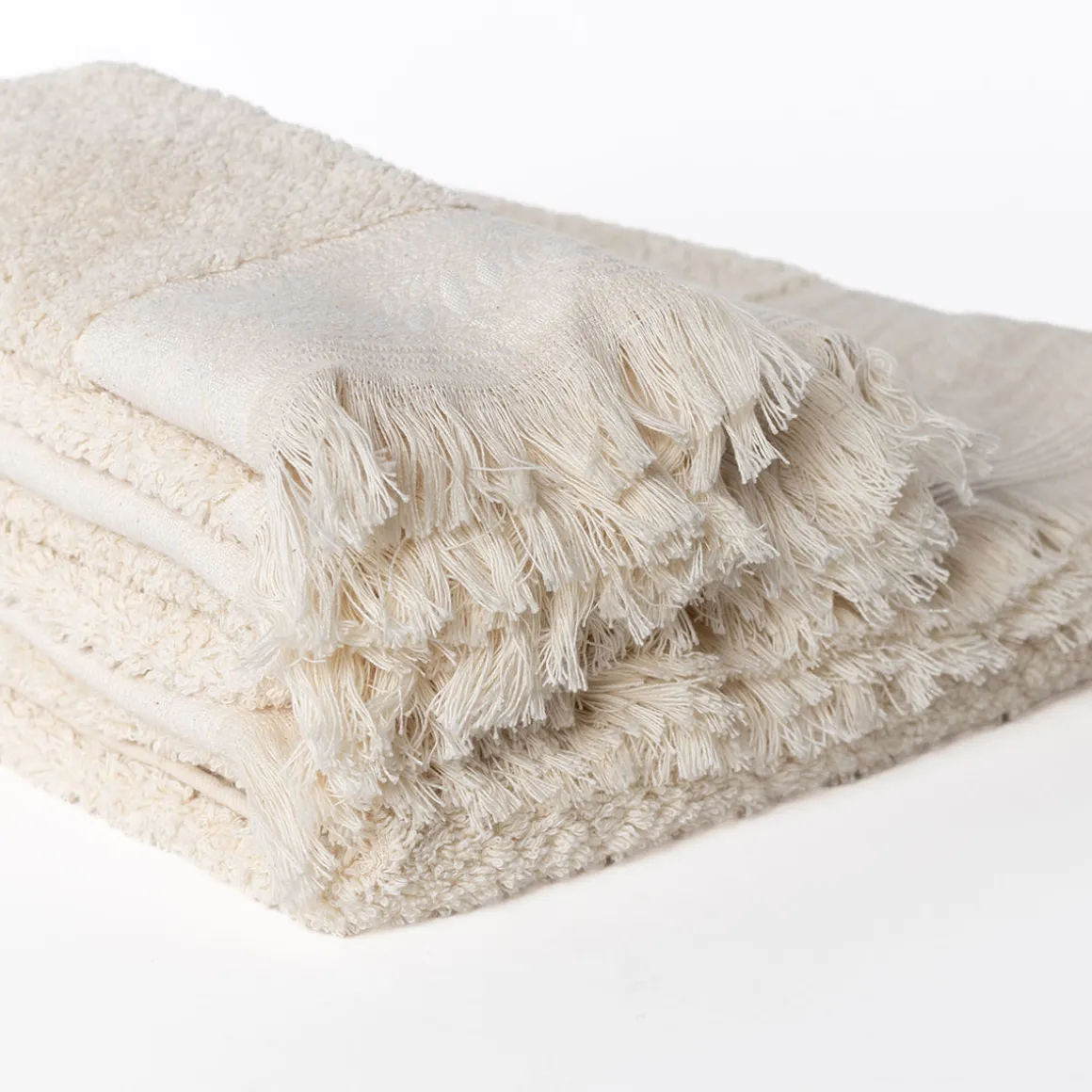 Juego de 3 toallas de baño ZOE natural