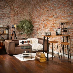 Juego De Bar Hazel Mesa Y 2 Taburetes De Madera