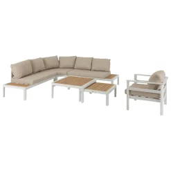 Juego de jardín angular PARADIZE blanco