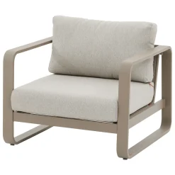 Juego de jardín DOMILLY 5 plazas color café