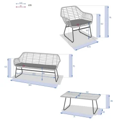 Juego De Jardín Lamabada 4 Plazas