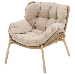 Juego de jardín MELOANE de 7 plazas efecto madera