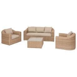 Juego de jardín MOORÉA savana de ratán sintético