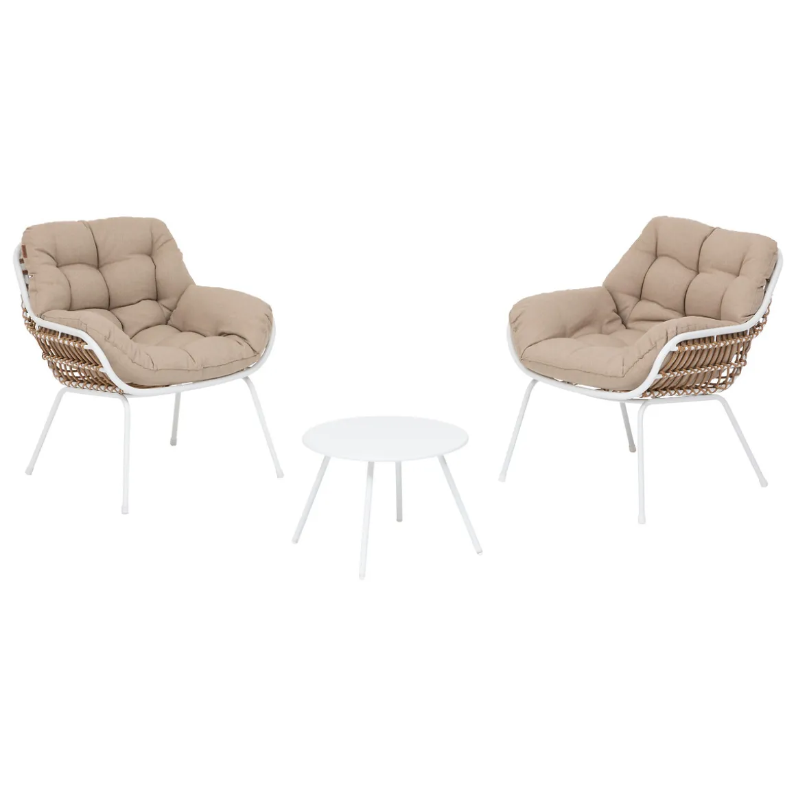 Juego de jardín PAOPAO blanco 2 plazas