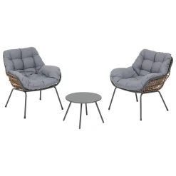 Juego de jardín PAOPAO gris graphite 2 plazas