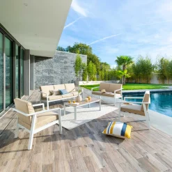 Juego de jardín PAVANE blanco