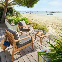 Juego de jardín TIWI de madera acacia