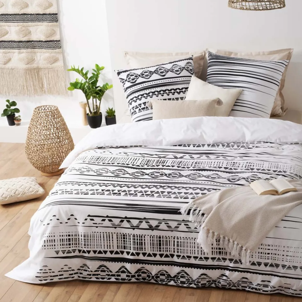 Juego funda nórdica y 2 fundas almohada ETHNIK