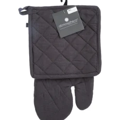 Juego Manopla+Agarrador Gris Oscuro