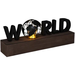 Led Decorativo World 38x15.5x10Cm