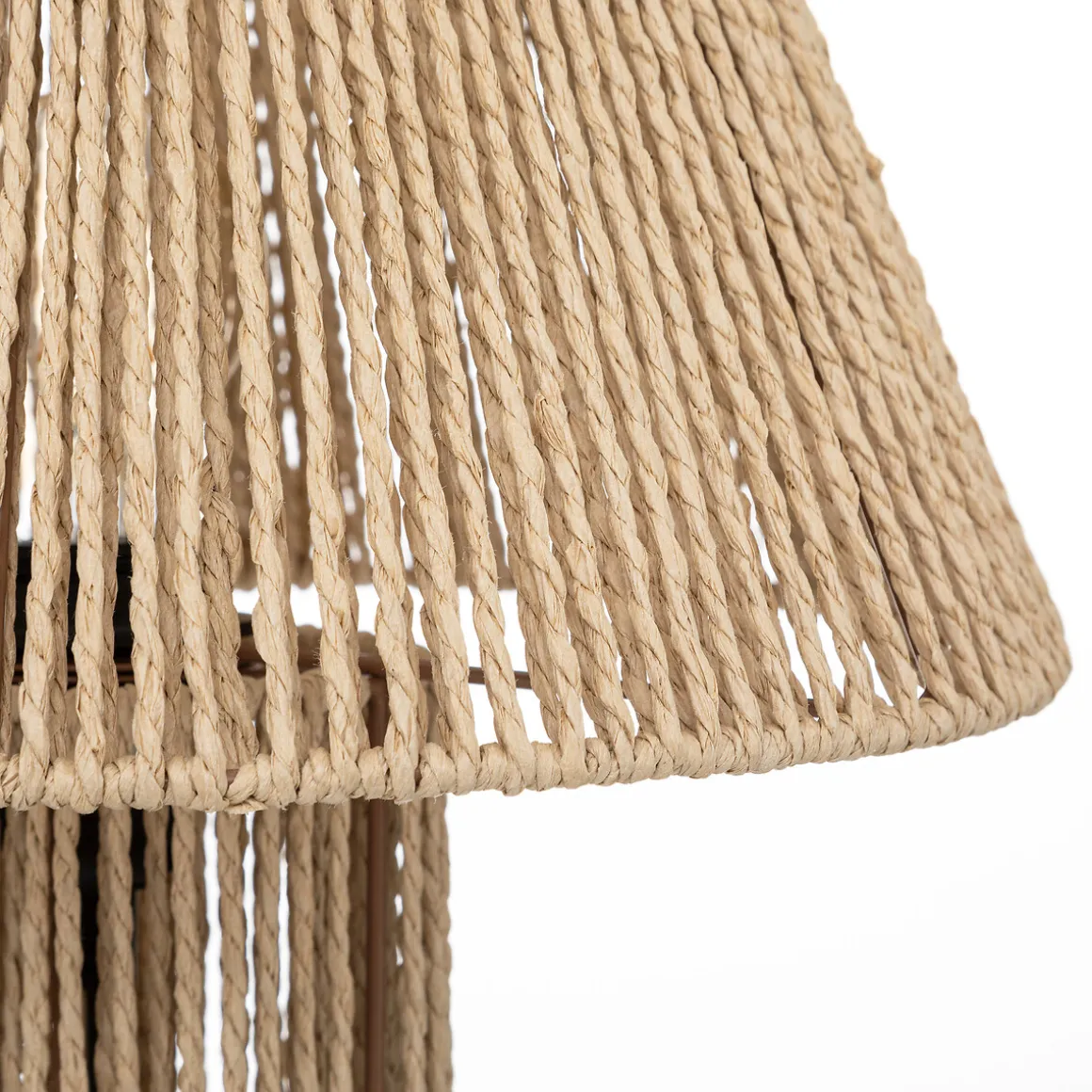 Lámpara De Mesa Adria Beige De Cuerda