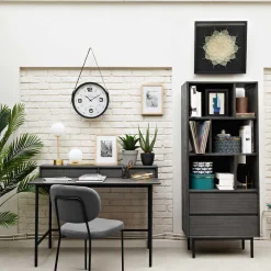 Lámpara De Mesa Bola De Vidrio 15x43Cm