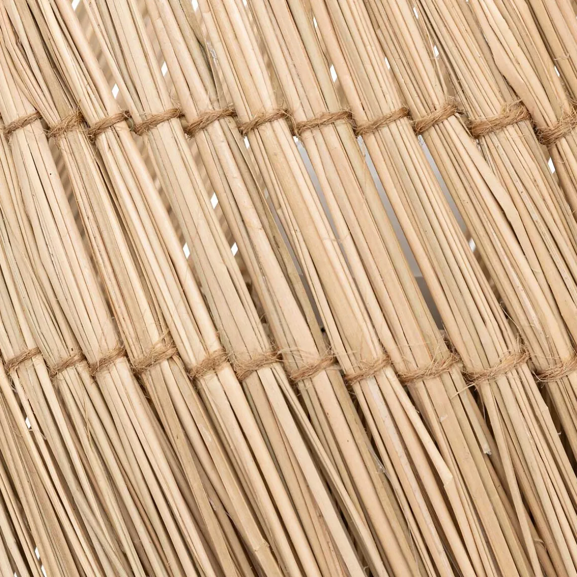 Lámpara De Mesa De Rafia Beige Yoni