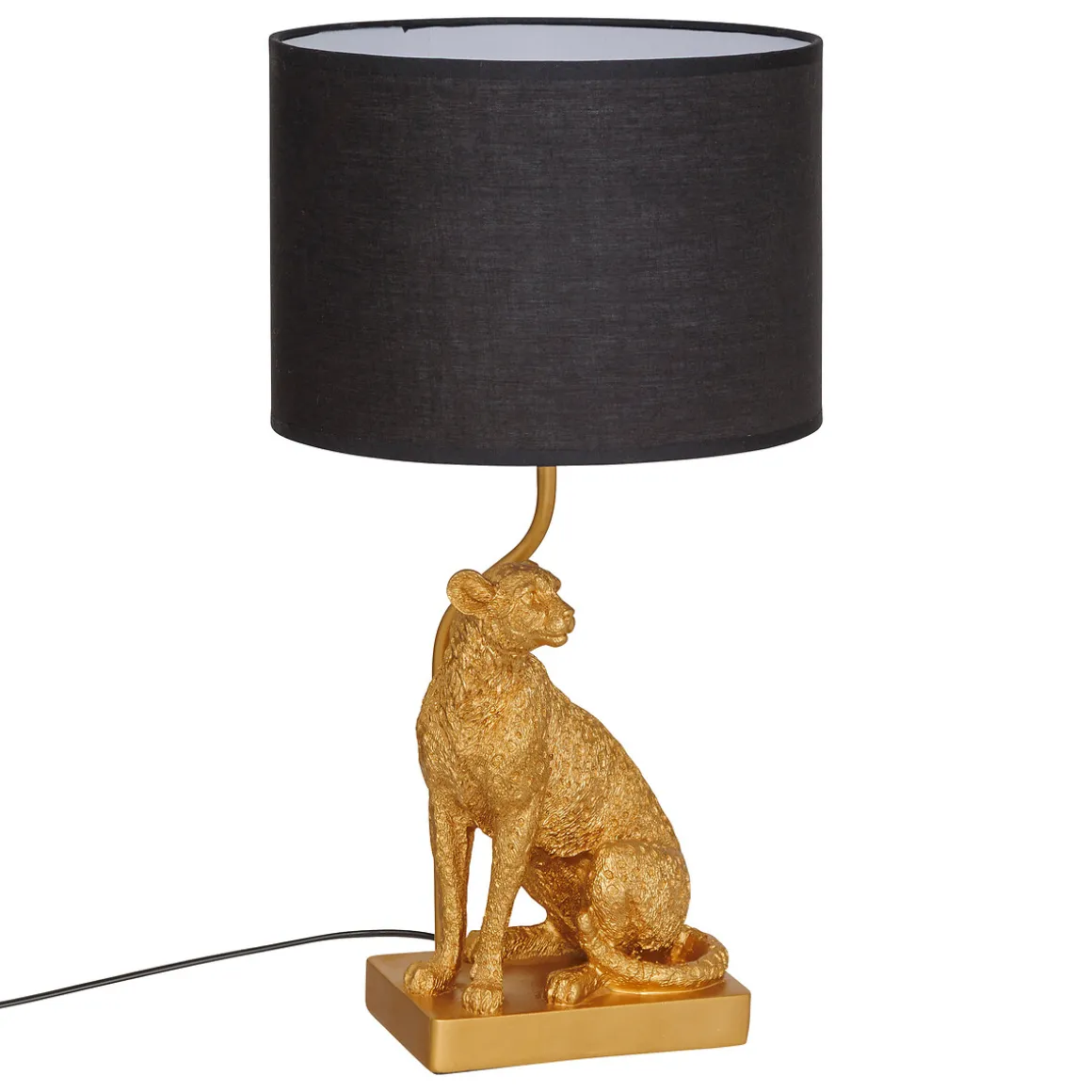 Lámpara de mesa en forma de leopardo GEPI dorada