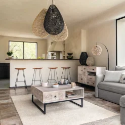 Lámpara De Mesa Etel Negra 37X55Cm