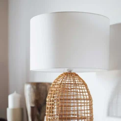 Lámpara De Mesa Karla De Ratán 55Cm