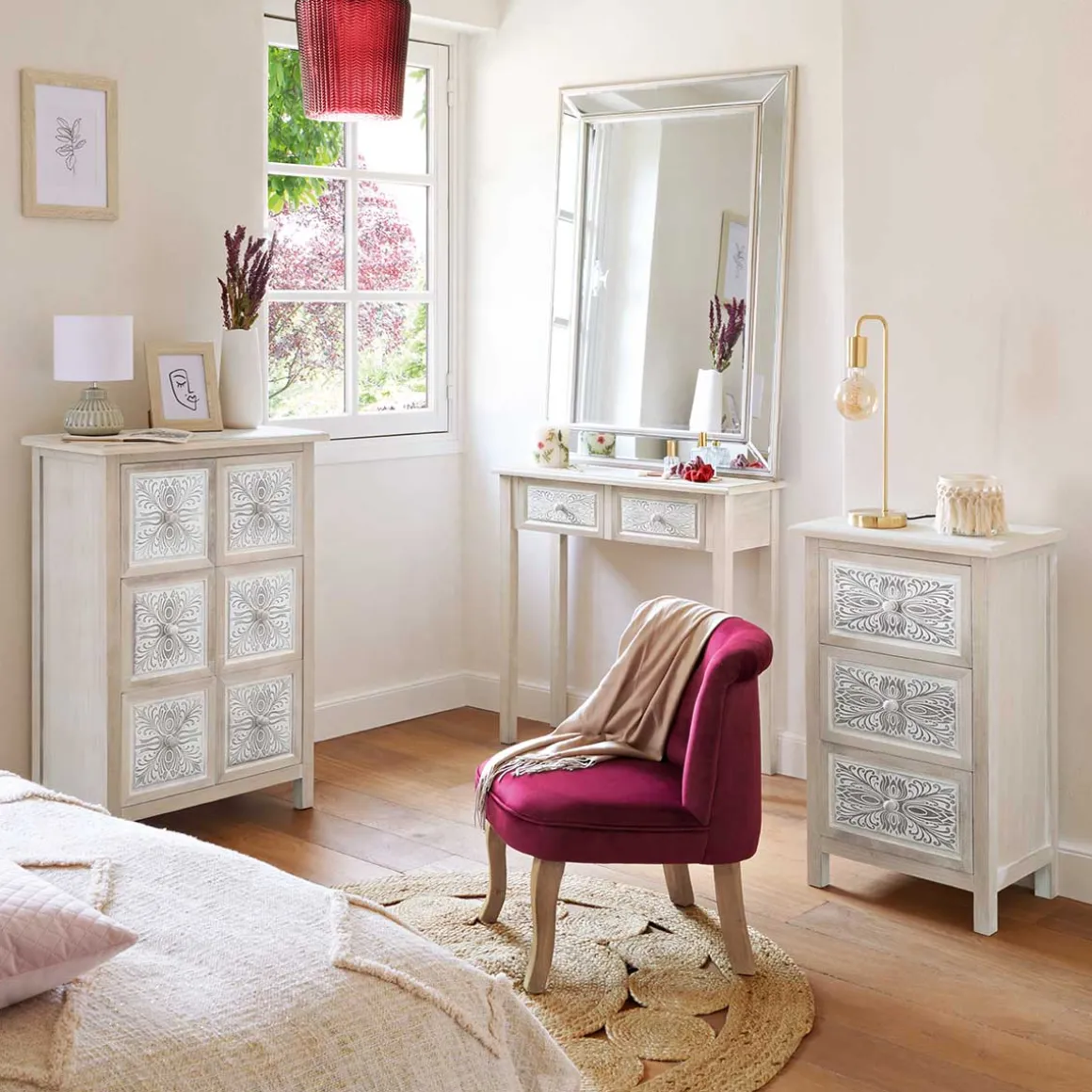 Lámpara De Mesa Keli Dorada Metal 45Cm