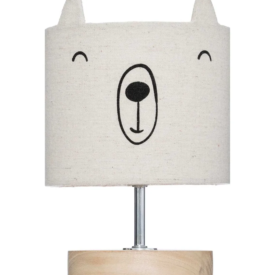 Lámpara de mesa oso color lino 21x15cm