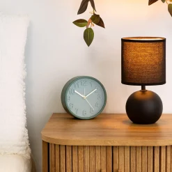 Lámpara De Mesa Timeo Negra 25Cm