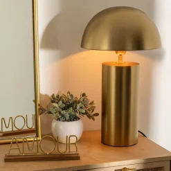 Lámpara de mesa ULYSSE metálica dorada 50cm