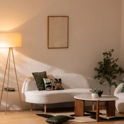 Lámpara de pie ARTHUS dorada 163cm