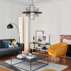 Lámpara De Pie Hyto Negra De Metal 177Cm