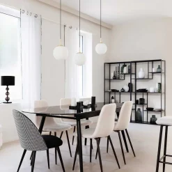 Lámpara De Techo Bola Vidrio 20Cm