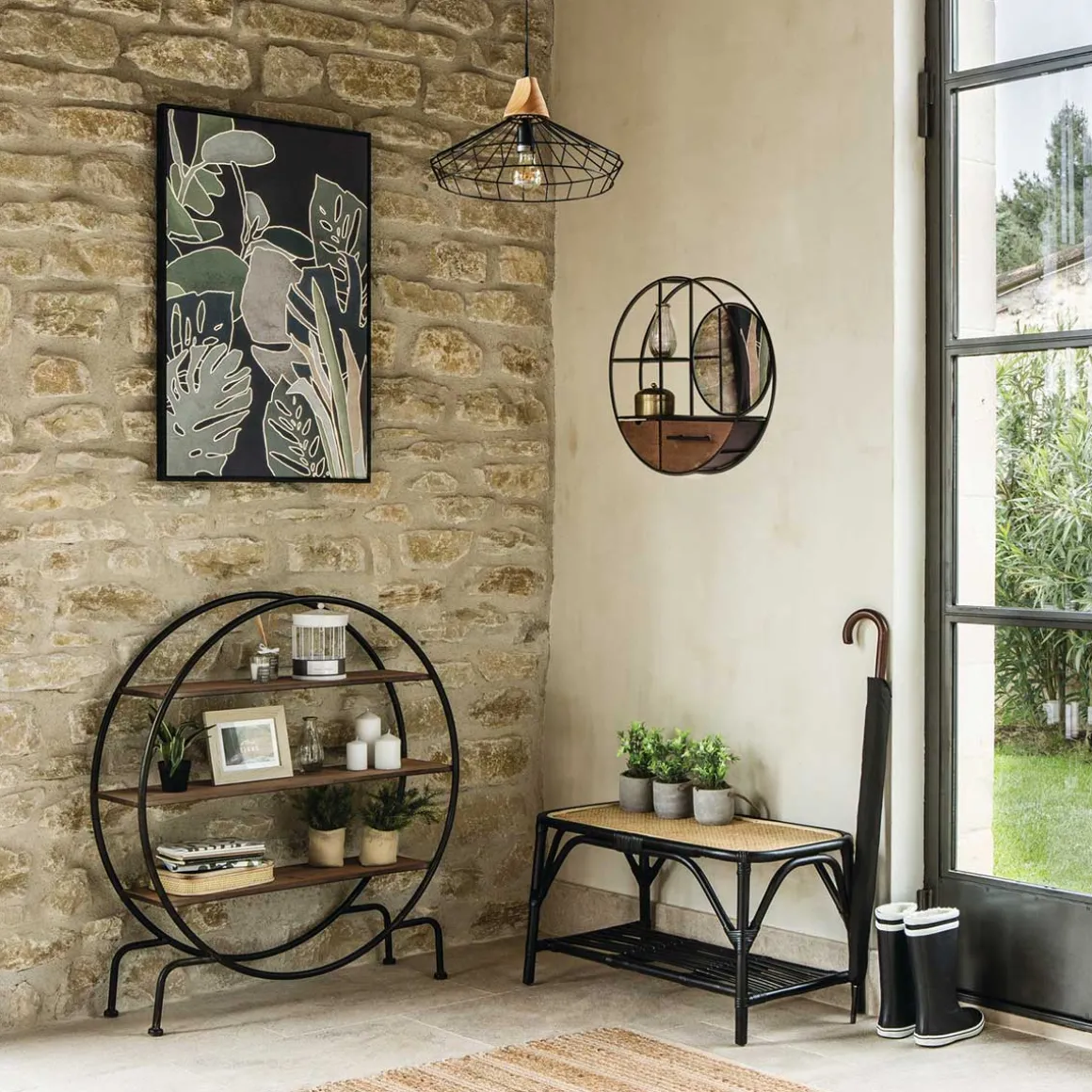 Lámpara De Techo Fil De Metal 38x22.5Cm