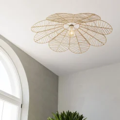 Lámpara De Techo Folk Beige 98Cm