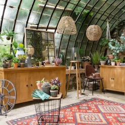 Lámpara De Techo Jada De Ratán 35x31Cm