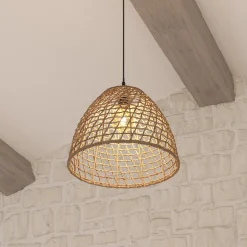 Lámpara De Techo Jada De Ratán 35x31Cm