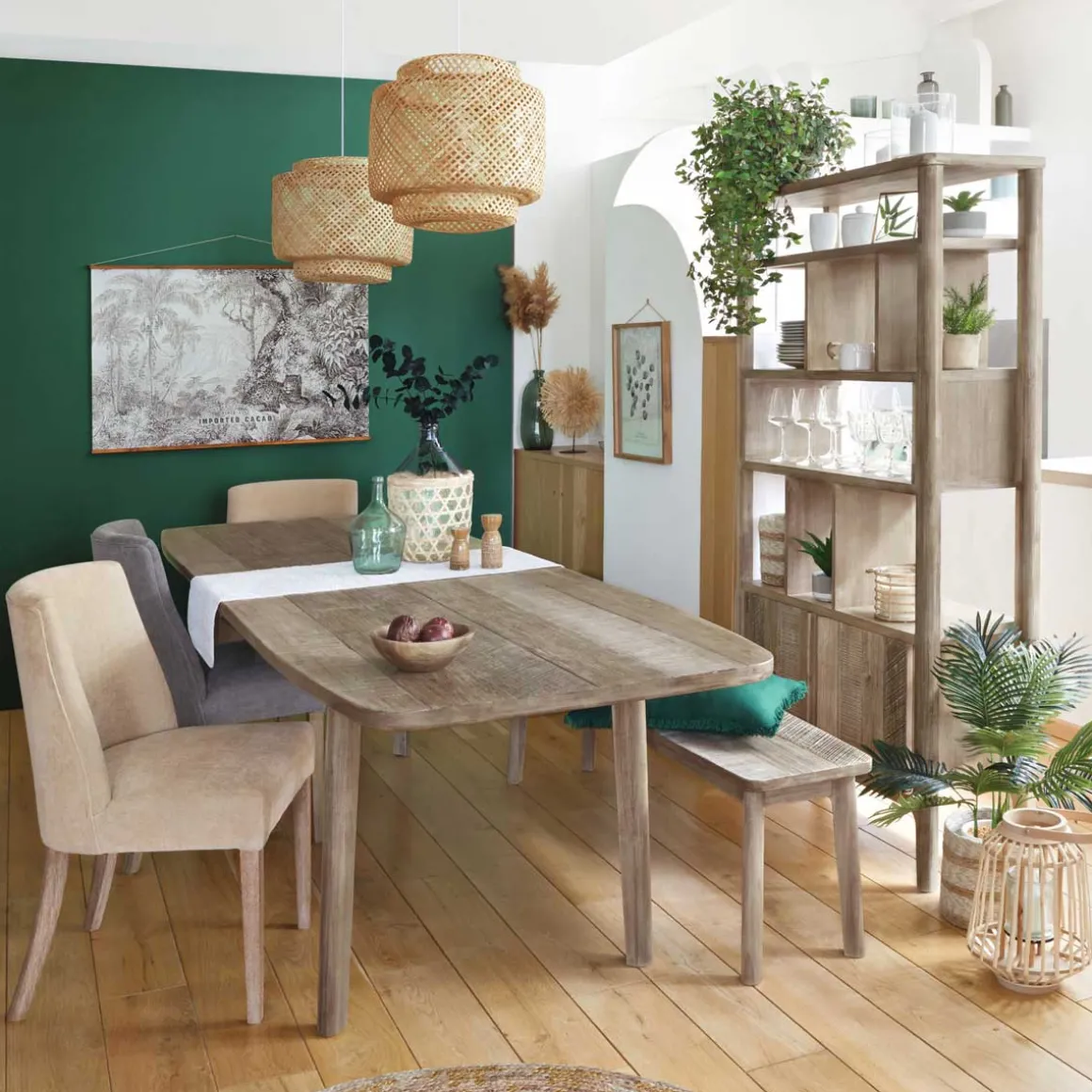 Lámpara De Techo Liby De Bambú 40Cm