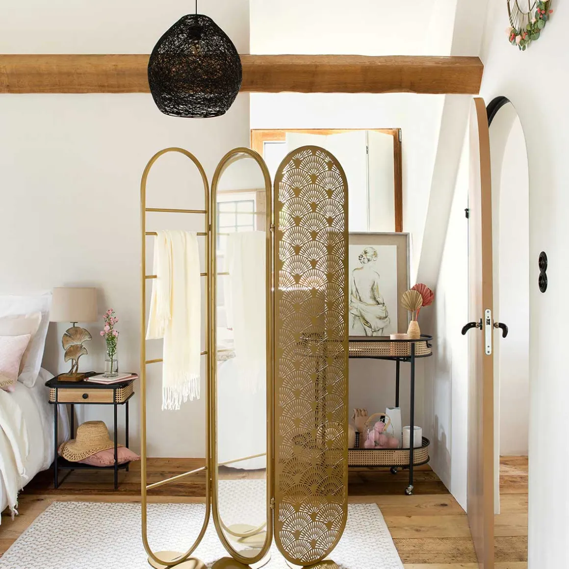 Lámpara De Techo Mona Negra 34x35Cm