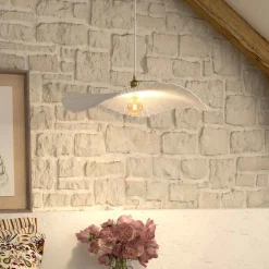 Lámpara de techo TEHANI blanca 57cm