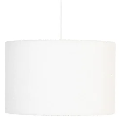 Lámpara De Techo Tina Con Pantalla De Piel Bouclé