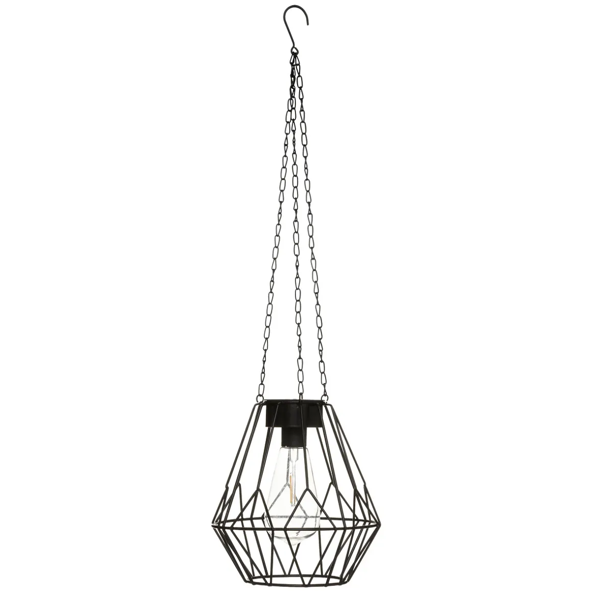 Lámpara Solar Colgante Negra 19x20.5Cm