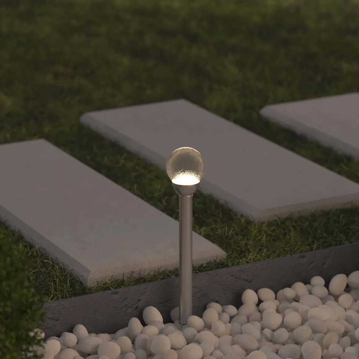 Lámpara Solar De Acero Inoxidable 6Cm