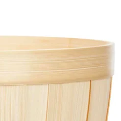 Maceta beige de bambú 19cm