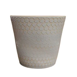 Maceta Cerámica Verde C/Diseño 32x28Cm