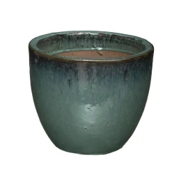 Maceta Cerámica Verde Tam. 2/3 29.5x24Cm