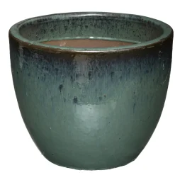 Maceta Cerámica Verde Tam. 3/3 37x30Cm