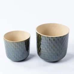 Maceta De Cerámica Texturada 13.5cm