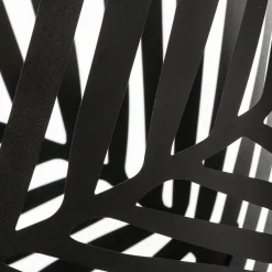 Maceta Decorativa Con Hojas Metálica Con Soporte