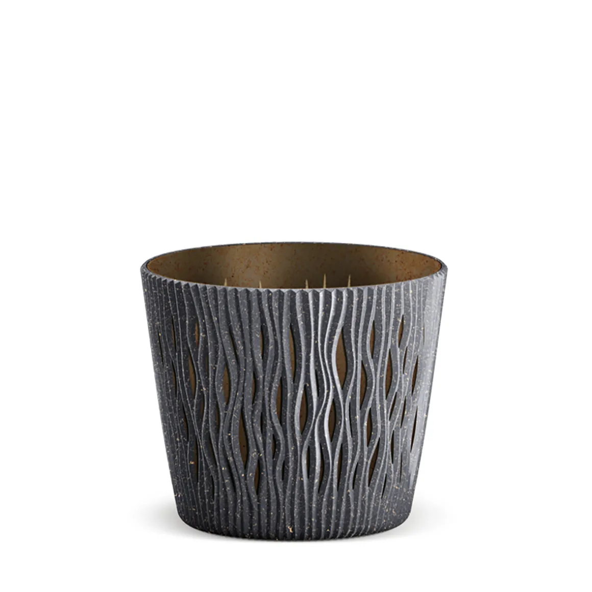 Maceta Sandy Round Antracita 26x22Cm